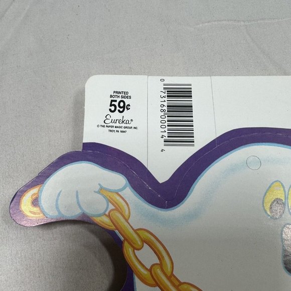 Vintage Eureka USA Ghosts w/ Candle & Chains Halloween Die Cut New Old Stock - Picture 2 of 2